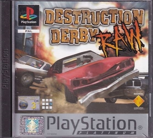 Destruction Derby Raw Platinum - PS1 (B Grade) (Genbrug)
